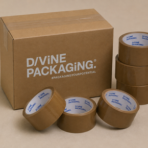 QuietPack Brown Parcel Tape – 50 mm × 66 m - Pack of 6