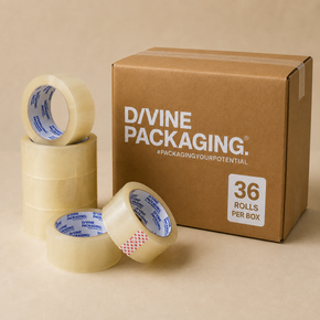 ClearQuiet Clear Parcel Tape – 50mm×66m - Box of 36 Rolls
