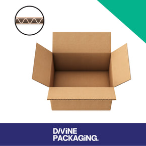 305mm x 229mm x 152mm -  SINGLE WALL BROWN CARDBOARD BOX
