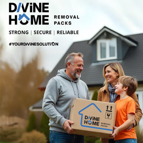 DIVINE HOME DOUBLE WALL CARDBOARD REMOVAL & STORAGE BOX - 520 x 300 x 300mm